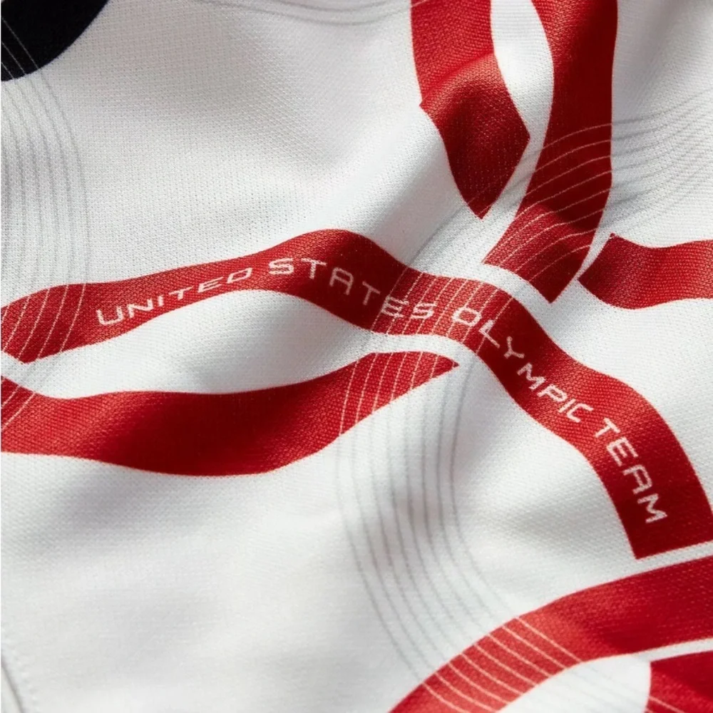 Women's Polo Ralph Lauren Team USA White Rings Olympic Track Jacket New